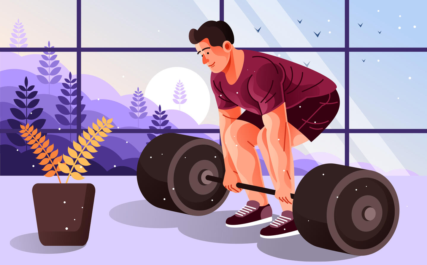 person lifting heavy barbell